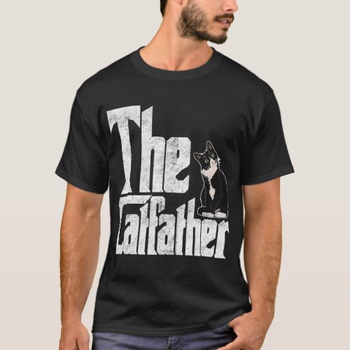 The Catfather Cat Father Mafia Whiskers Male Daddy T_Shirt