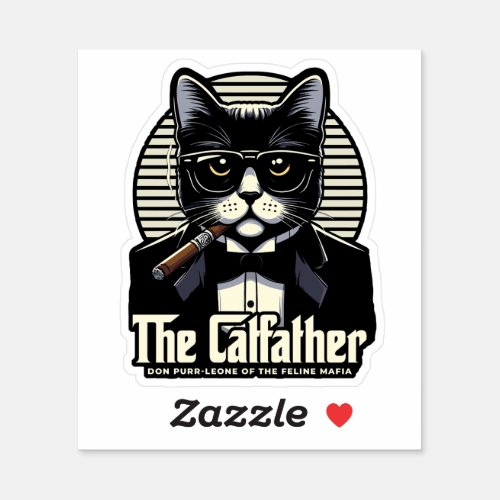 The Catfather Don Purr_leone of the Feline Mafia Sticker