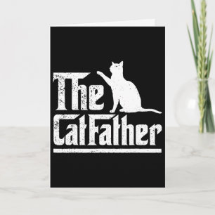 The Catfather Funny Cat Dad Fathers Day Movie Pun Card