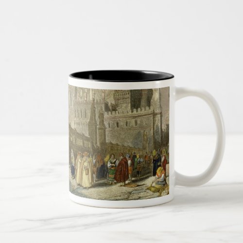 The Cathedral at Palermo Sicily engraved by John Two_Tone Coffee Mug