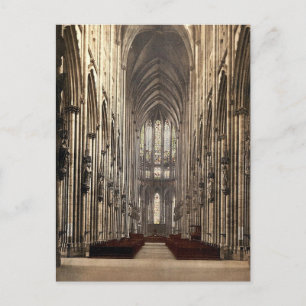 The cathedral interior, Cologne, the Rhine, German Postcard