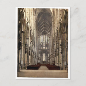 The cathedral interior, Cologne, the Rhine, German Postcard