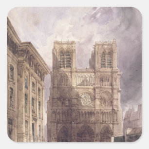 The Cathedral of Notre Dame, Paris, 1836 Square Sticker