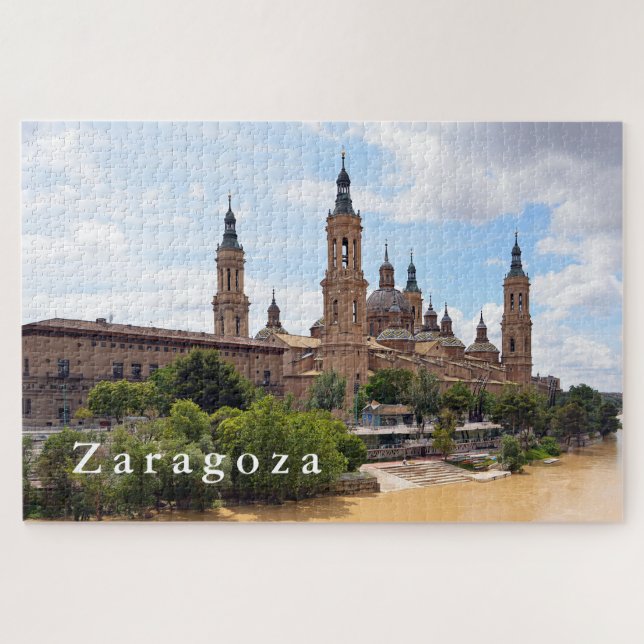 The Cathedral of Our Lady of the Pillar and Ebro. Jigsaw Puzzle (Horizontal)