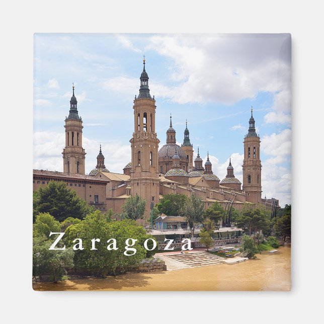 The Cathedral of Our Lady of the Pillar and Ebro. Magnet (Front)