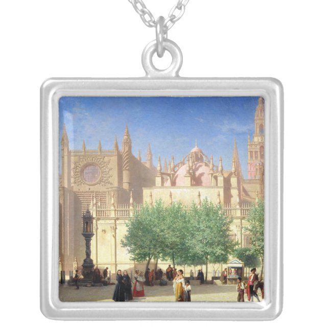 The Cathedral of Seville Silver Plated Necklace (Front)
