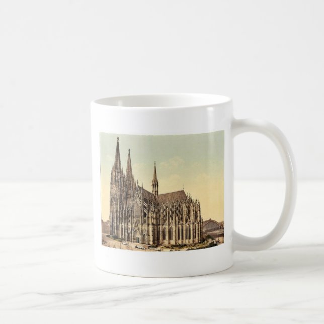 The cathedral, side, Cologne, the Rhine, Germany r Coffee Mug (Right)