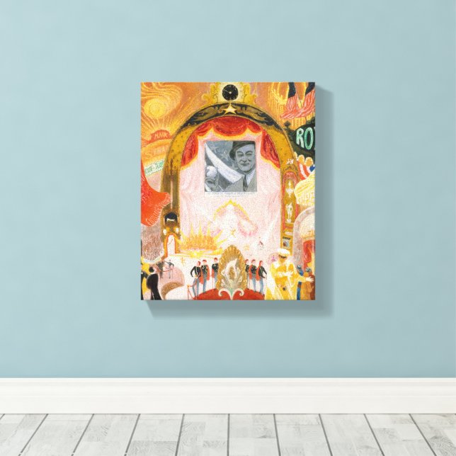 The Cathedrals of Broadway by Florine Stettheimer Canvas Print (Insitu(Wood Floor))
