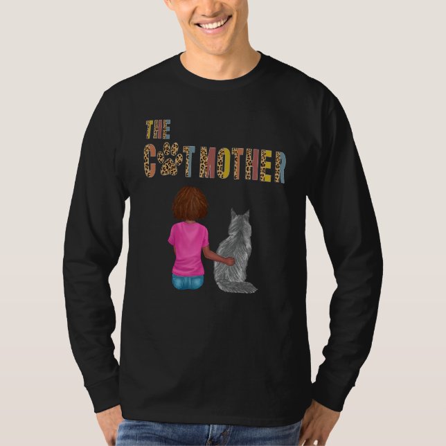 The Catmother Maine Coon Cat     Mother Cat Mom T-Shirt (Front)