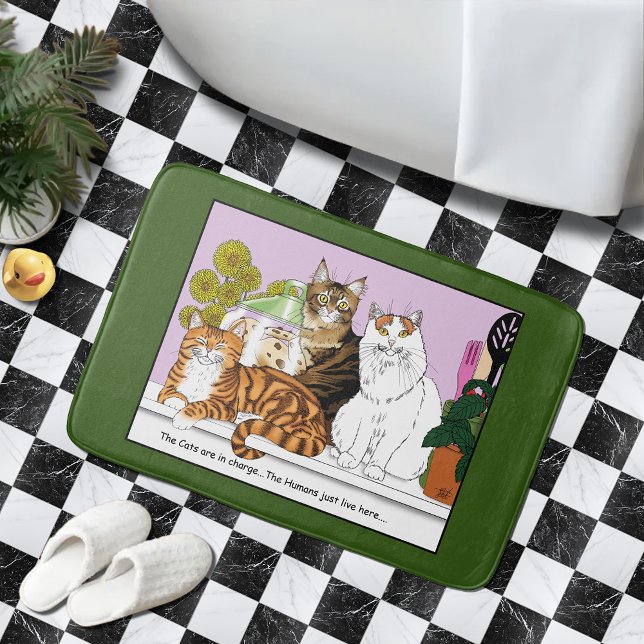 The Cats are in Charge Bath Mat (Creator Uploaded)