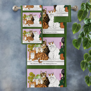 The Cats are in Charge Bath Towel Set