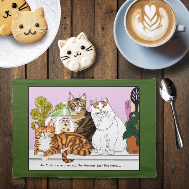 The Cats are in Charge Cloth Placemat (Creator Uploaded)