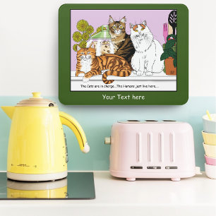 The Cats are in Charge Door Sign