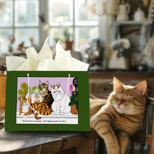 The Cats are in Charge Large Gift Bag