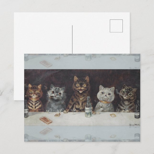 The Cat's Bachelor Celebration Postcard (Front/Back)