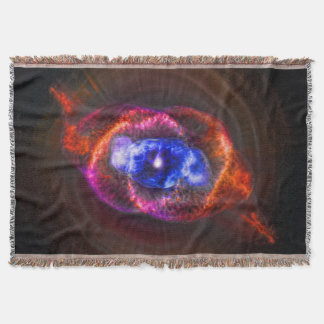 The Cats Eye Nebula space image Throw Blanket