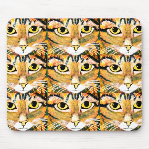 The Cats Eyes Have It  Original Painting  Mouse Pad