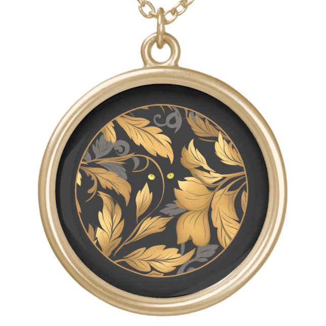 The Cat's Garden  Gold Plated Necklace (Front)
