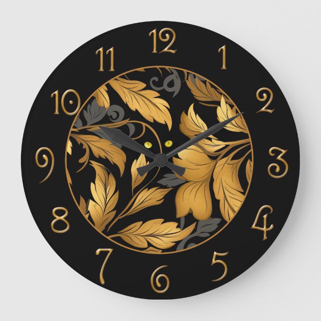 The Cat's Garden Large Clock (Front)