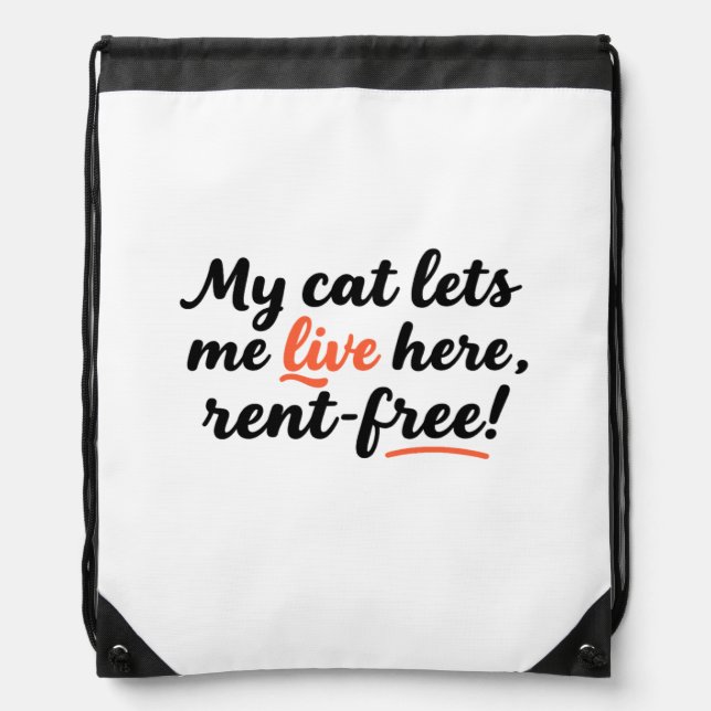 The Cat's House Drawstring Bag (Front)