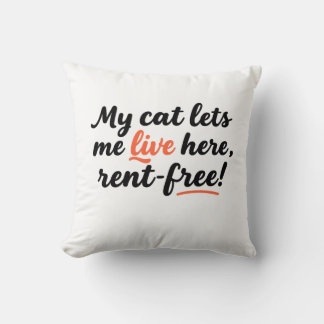 The Cat's House Throw Pillow