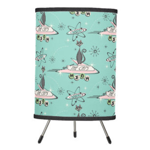 The Cat's Meow Retro Outer Space Cats Tripod Lamp