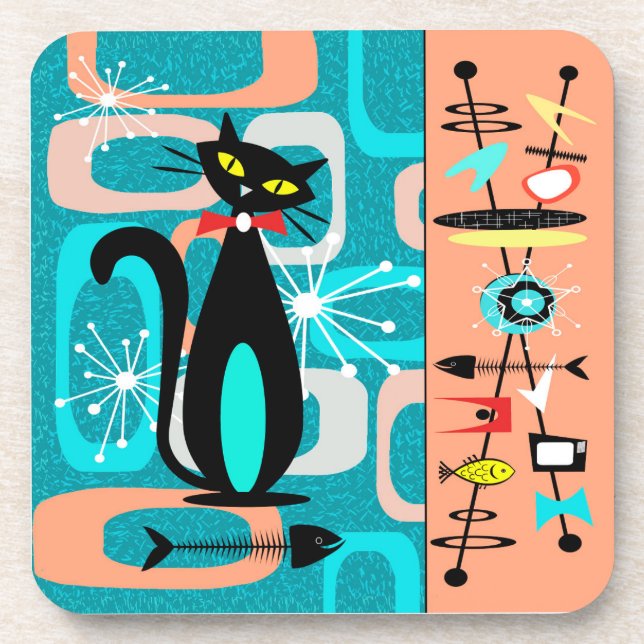 The Cats Meow  (Set of 6) Beverage Coaster (Front)