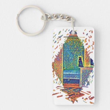 The Cats of Impressionism Keychain