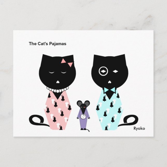 The Cat's Pajamas Postcard (Front)