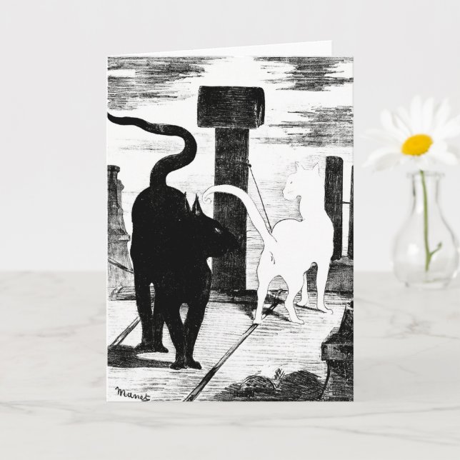 The Cats’ Rendezvous - Édouard Manet - Cat Art Card (Small Plant)