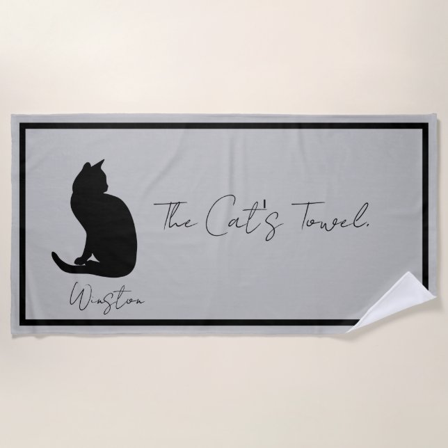 The Cats Towel Gray (Front)