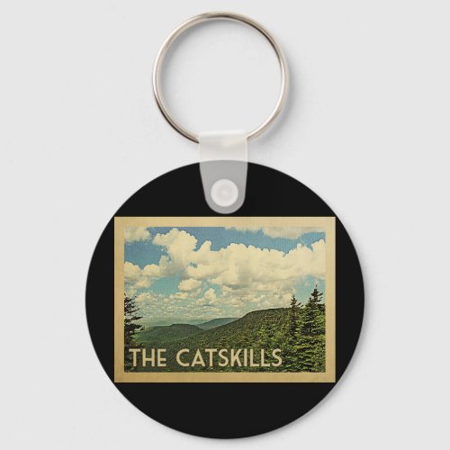 The Catskills New York Vintage Travel Keychain