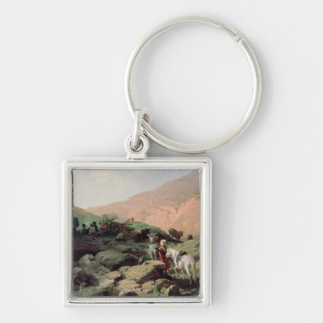 The Caucasus, 1872 Keychain (Front)