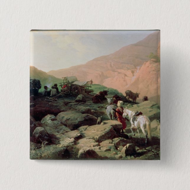 The Caucasus, 1872 Pinback Button (Front)