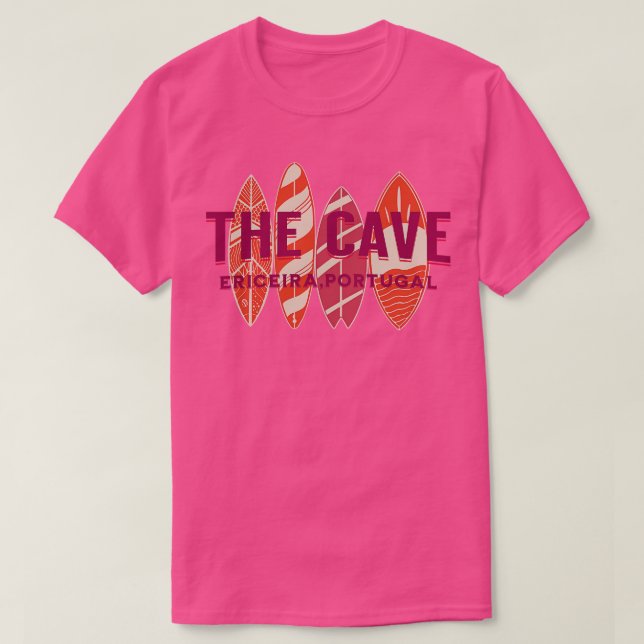 The Cave Ericeira Portugal Big Wave Surfing Surf W T-Shirt (Design Front)