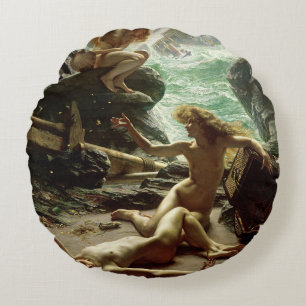 The Cave of the Storm Nymphs, 1903 (oil on canvas) Round Pillow