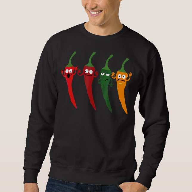 The Cayenne Pepper Hot Colorful Chili Sweatshirt (Front)