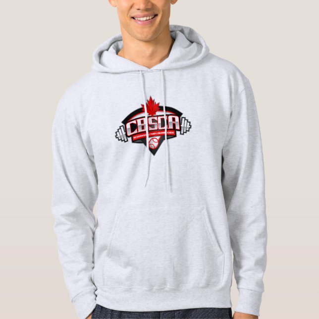 The CBSCA Men's Basic Hooded Sweatshirt Ash (Front)