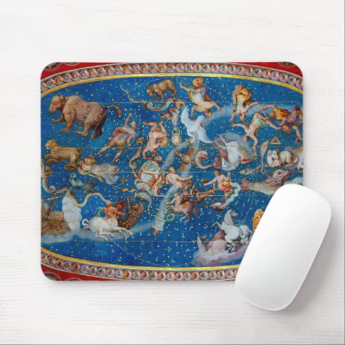 The Ceiling of the Sala Bologna Celestial Map Mouse Pad