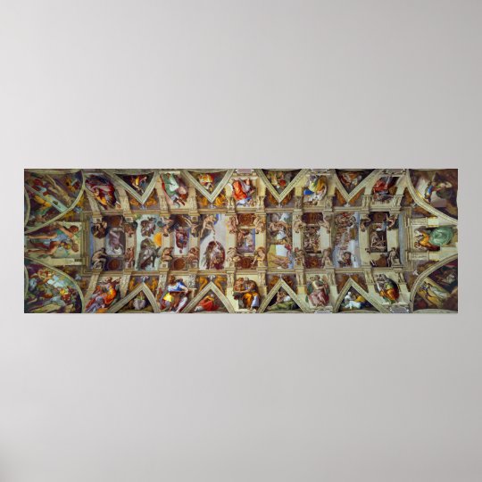 The Ceiling Of The Sistine Chapel Poster Zazzle Com