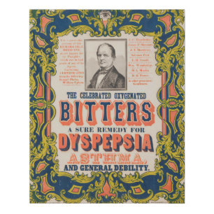 The Celebrated Oxygenated Bitters Faux Canvas Print