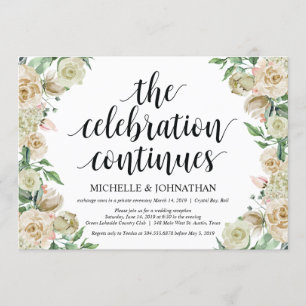 The celebration, Elopement Reception Invitation