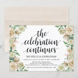 The celebration, Elopement Reception Invitation | Zazzle