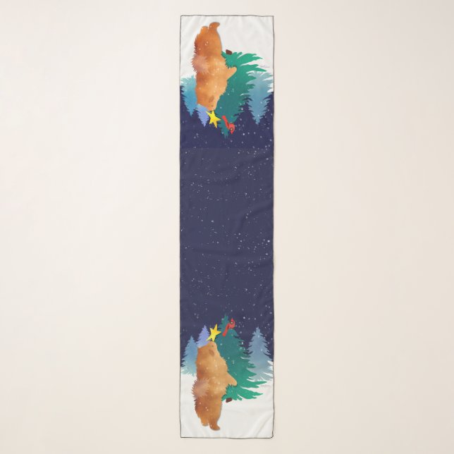 THE CELESTIAL- Chow Chow chiffon scarf (Front)