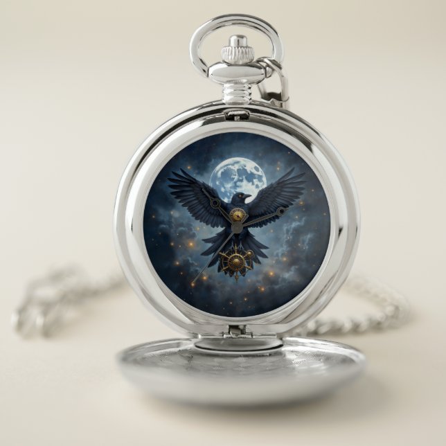 The Celestial Crow.  Pocket Watch (Inside)