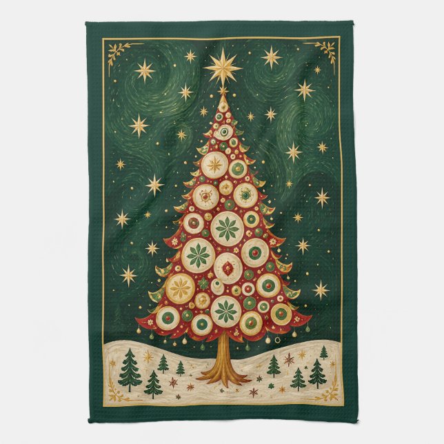 The Celestial Evergreen Kitchen Towel (Vertical)