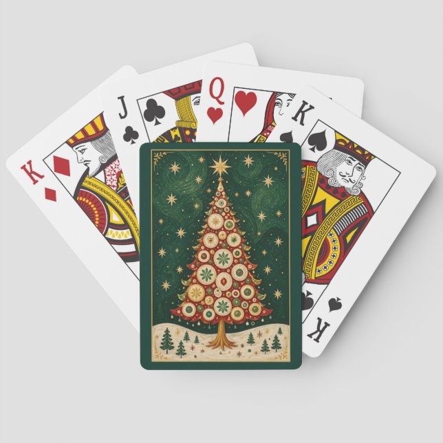 The Celestial Evergreen Poker Cards (Back)
