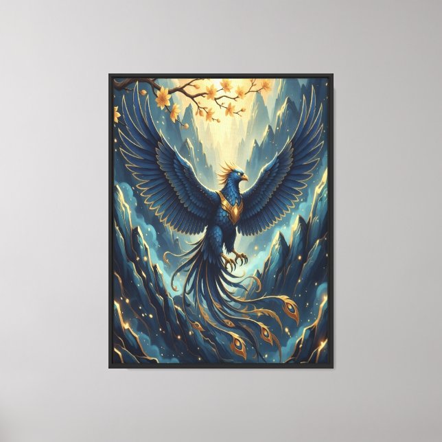 The Celestial Phoenix Canvas Print (Front)
