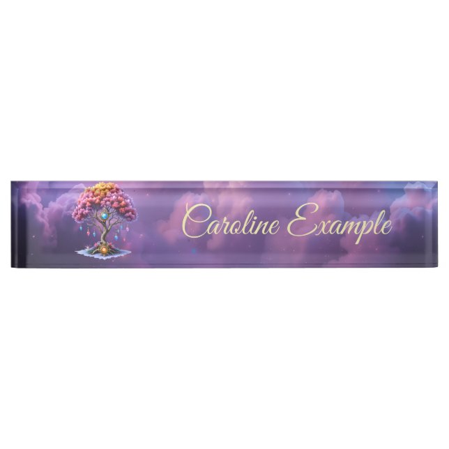 The Celestial Tree of Becoming.  Desk Name Plate (Front)