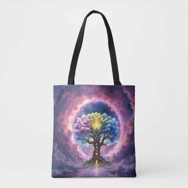 The Celestial Tree of Eternal Realms Tote Bag (Front)